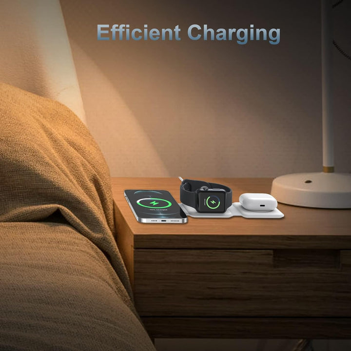 Neueste 3 in 1 Faltbare Magnetische Kabellose Ladestation,Ankilo Faltbare Wireless Ladepad Kompatibe