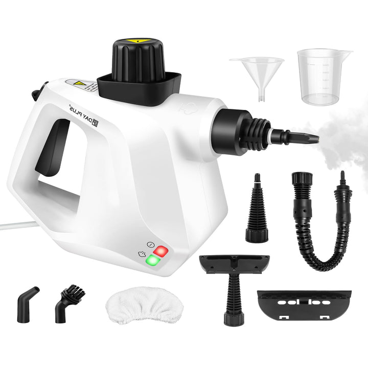 Dampfreiniger Handgerät, 1000W Steam Cleaner 3,2 Bar Dampfreiniger Mehrere Oberflächen mit 9 Zubehör