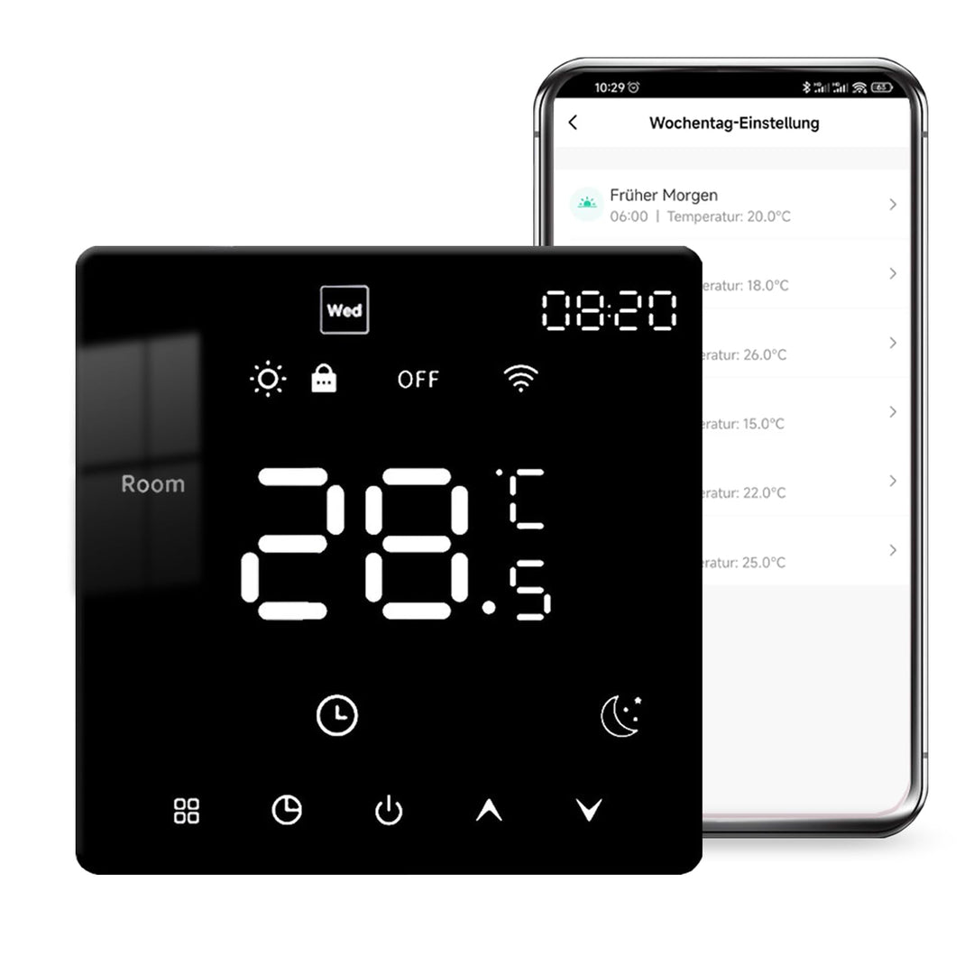 WiFi Thermostat Fussbodenheizung Für Wasser Fussbodenheizung, Programmierbar Raumthermostat, Thermos