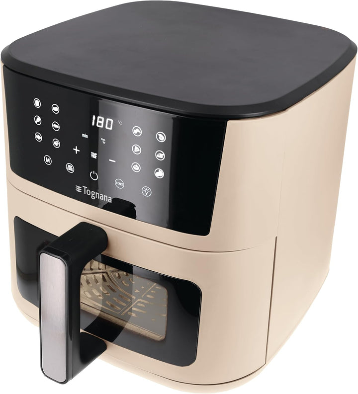 Tognana, Luftfritteuse 10L, Doppelwiderstand, Digitalanzeige, Timer, 80-200°C, Fenster, 2300W, Champ