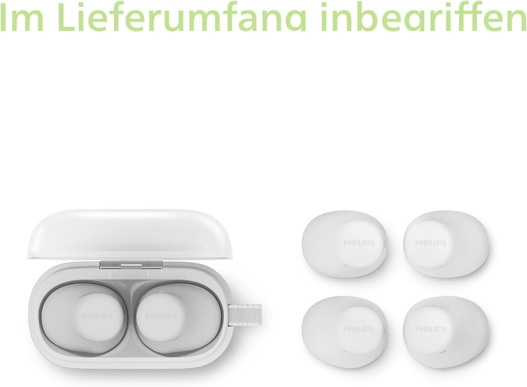 Philips TAT2149WT True Wireless In Ear Bluetooth Headphones - Small Buds. Great Value Natural Sound.