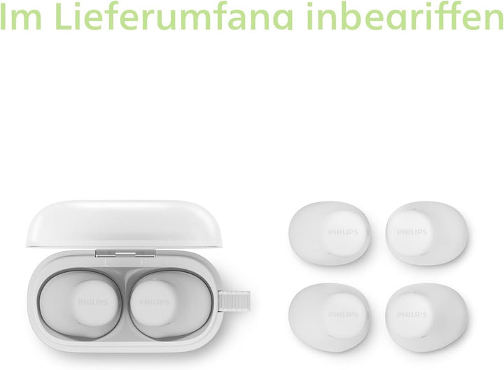 Philips TAT2149WT True Wireless In Ear Bluetooth Headphones - Small Buds. Great Value Natural Sound.