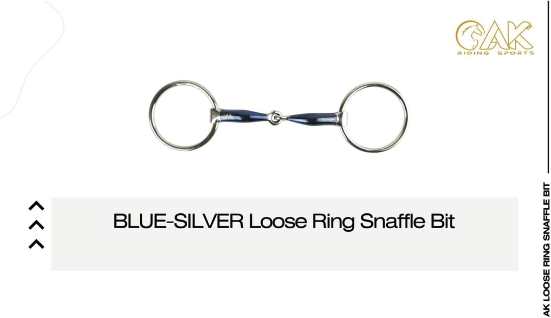 AK Lose Ringbacken mit Schweisseisen mit gebogenem Mundstück Reiterbacken Horse Bits AKRS-2603 (5.00