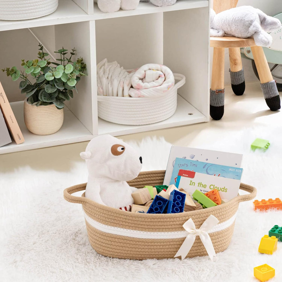 TIMEYARD Aufbewahrungskorb, Geschenkkorb Leer, Baumwolle Organizer für Handtücher, Snacks, Hundespie