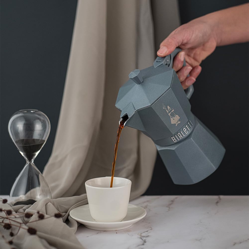 Bialetti Moka Exclusive Octagonal Induction – Espressokocher aus Aluminium und Stahl, Farben Silver