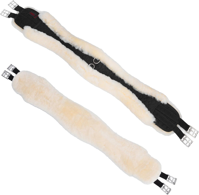 Werner Christ Lammfell Langgurt Konturgurt anatomischer, Langer Sattelgurt aus echtem Schaffell, erh
