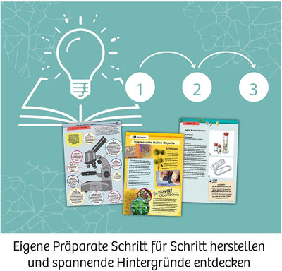 KOSMOS 636098 Mikroskop Experimentierkasten für Kinder, Schüler Mikroskop, Mikroskop für Kinder ab 1