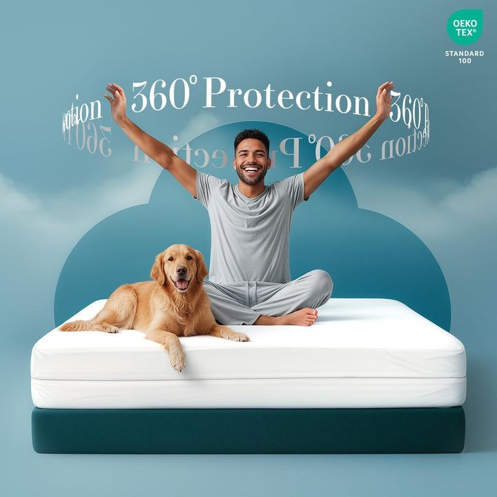 Utopia Bedding Zippered Mattress Encasement - Waterproof Mattress Protector (Queen) 1 Queen, 1 Queen