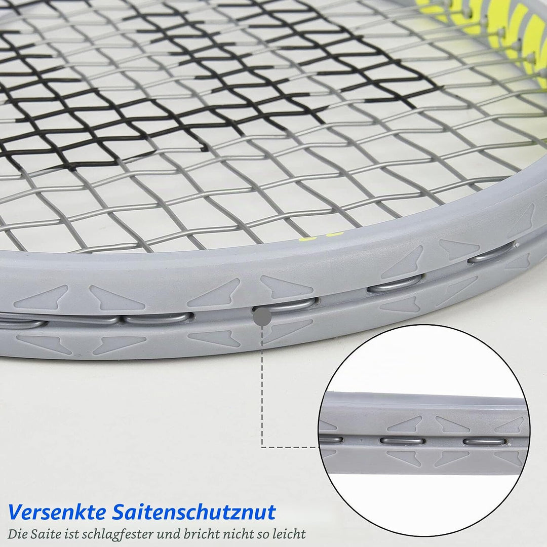 27 Zoll Tennisschläger für Erwachsene, 2 Tennisschläger mit Hülle,Geeignet für Damen Herren Anfänger
