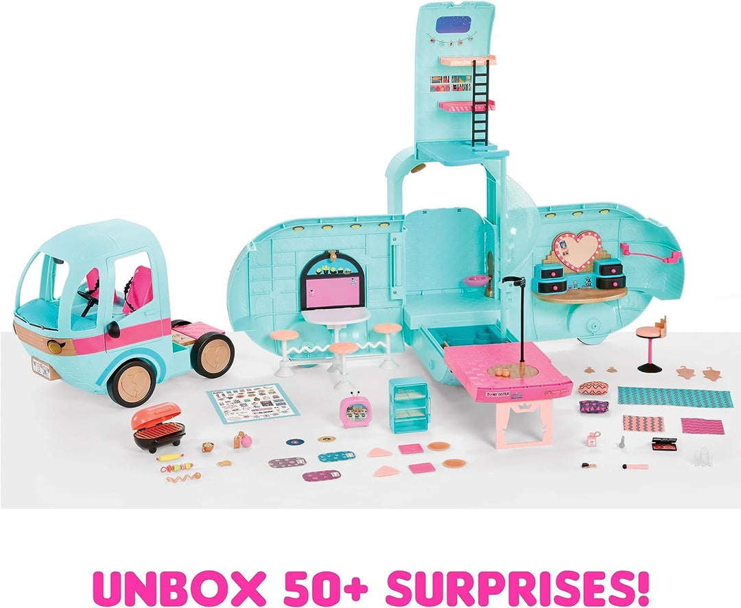 L.O.L. Surprise OMG Glam N’ Go Camper Playset with 50+ Surprises and 360° Play, Fully Furnished with