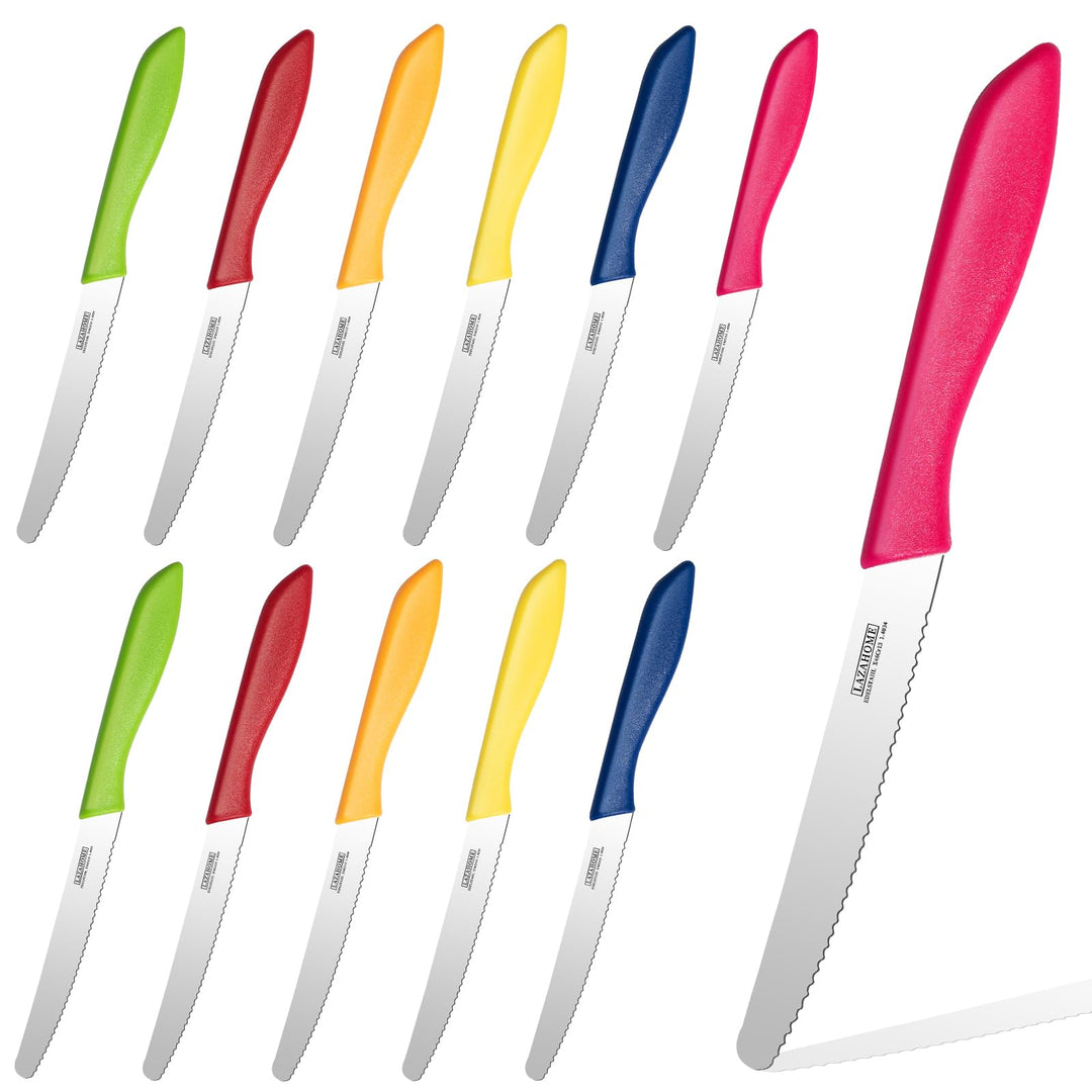Classic Line Tafelmesser Set 12-teilig，23.2CM, Professionelles Tafelmesser aus Edelstahl wellenschli