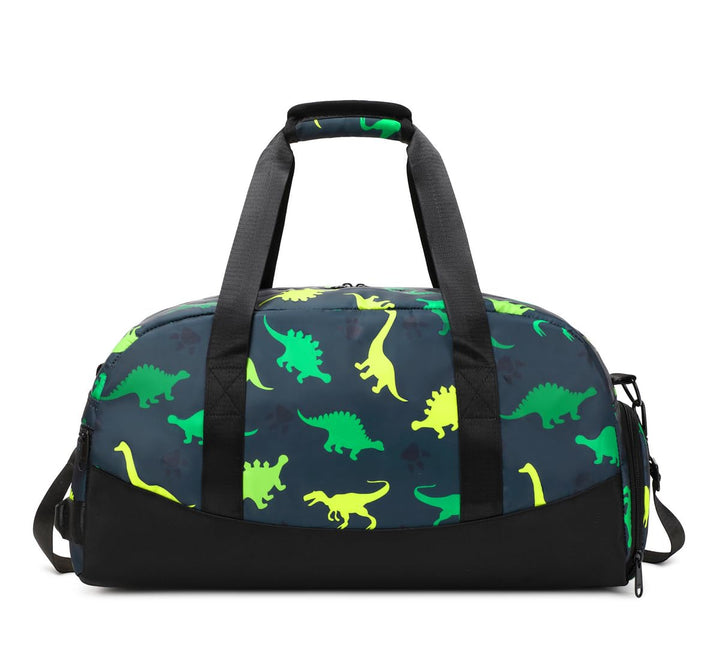 Lmwzh Kinder Sporttasche Reisetasche mitSchuhfach Turnbeutel wasserdichte Schwimmtasche (Dinosaurier