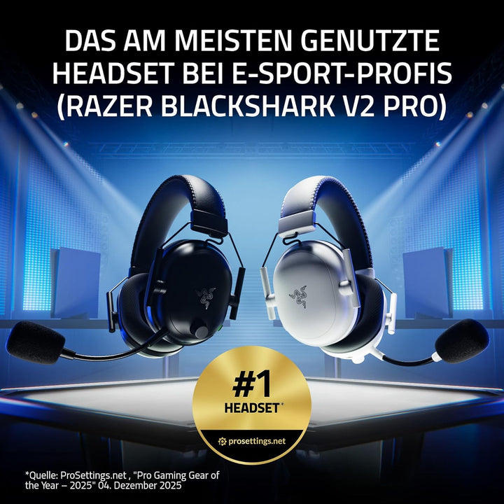 Razer Blackshark V2 Pro (Playstation) - Kabelloses Konsolen E-Sport Headset für PS5 (Triforce 50mm T