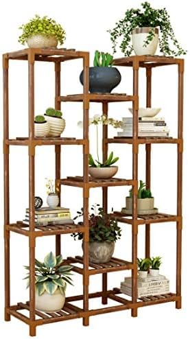 VIEWALL Pflanzenregal Holz Blumenständer Multifunktionaler Kreativer Holz Blumentreppe Dekoration Pf