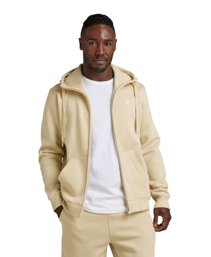 G-STAR Herren Premium Core Hooded Sweatshirt S Beige (Postbag D16122-c235-1868), S Beige (Postbag D1