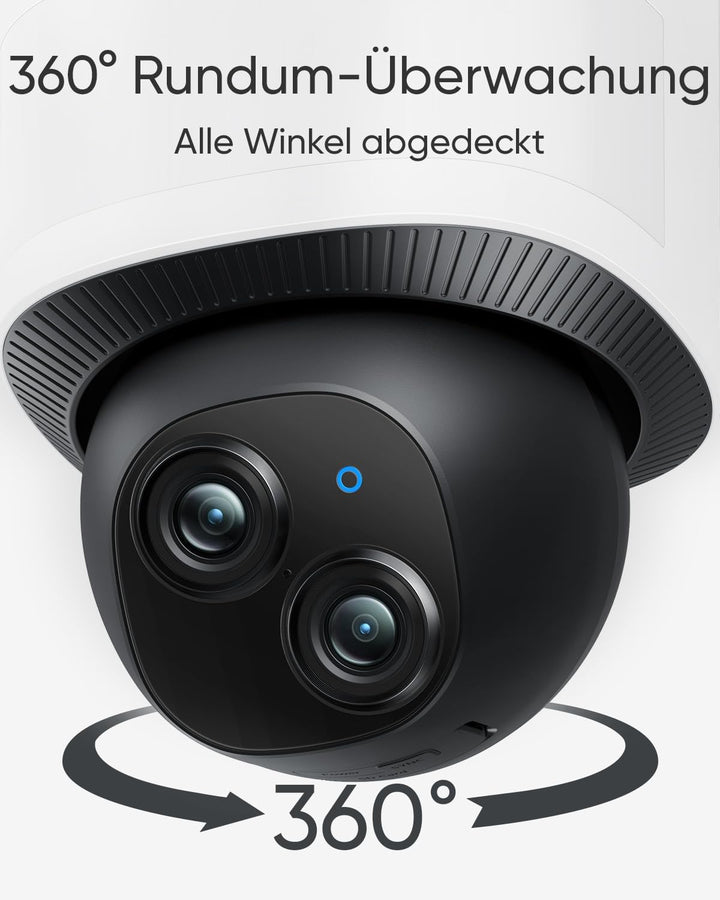 eufy Security Floodlight Camera E340, 360° Schwenk- & Neigefunkt., 24/7 Aufnahme, Dual-Band Wi-Fi, 2