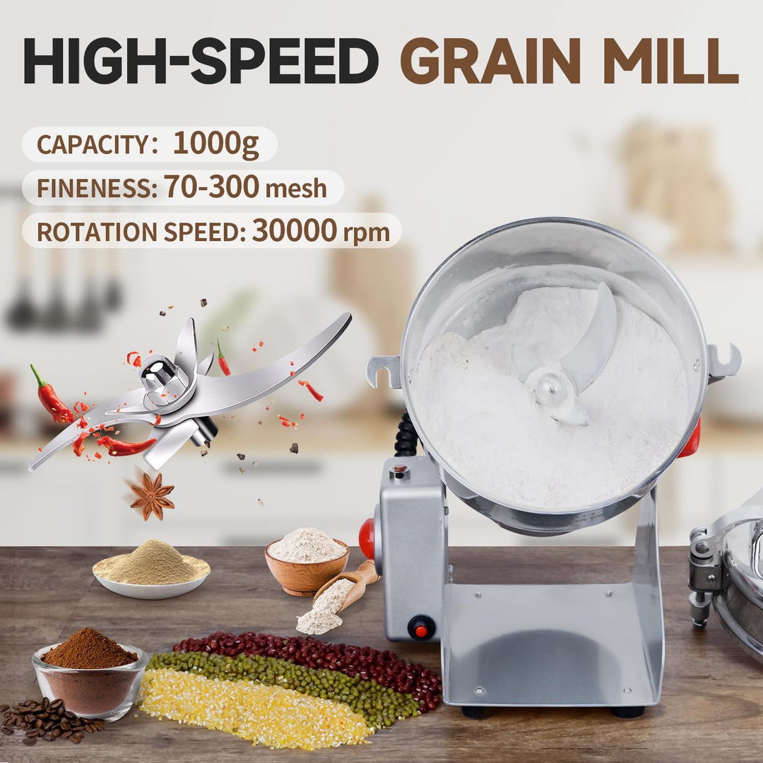 Goldtouch GetreidemüHle Elektrische 1000g Flockenquetsche Elektrisch 3000w Edelstahl SchrotmüHle 300