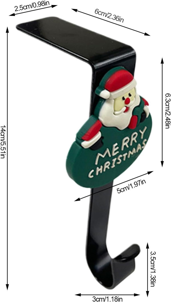 Generisch 4 Stück Weihnachtsstrumpfhalter, niedliche Strumpfhalter für den Kamin, Weihnachtsstrumpf-