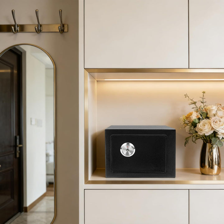 Tresor Safe 17x23x17cm Doppelstahlbolzen Stahltür Zahlenschloss Notschlüssel Montagematerial Möbeltr