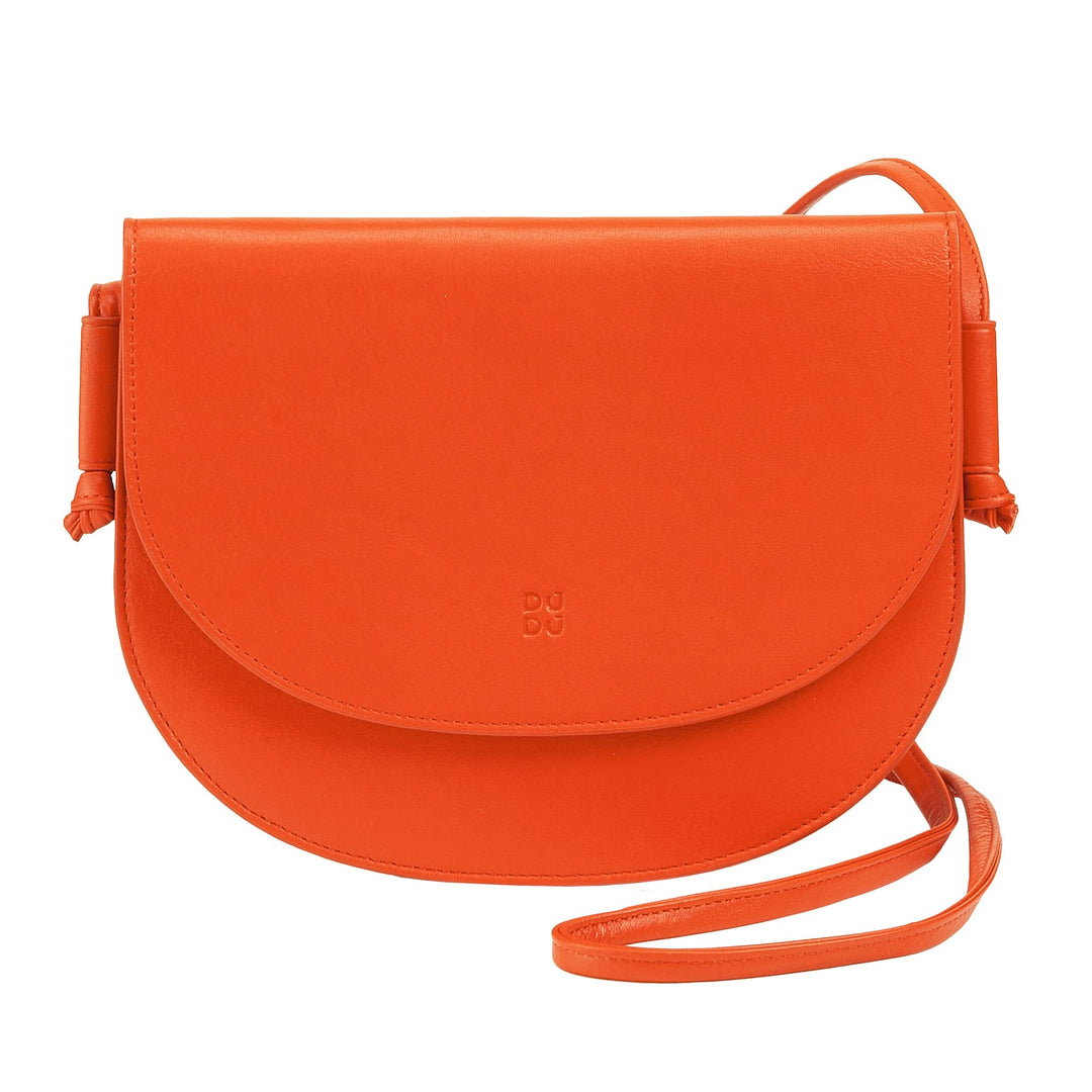 DuDu Damen Umhängetasche aus Leder, kompaktes schlankes Design Handtasche mit Knopfverschluss, verst