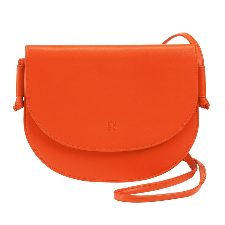 DuDu Damen Umhängetasche aus Leder, kompaktes schlankes Design Handtasche mit Knopfverschluss, verst