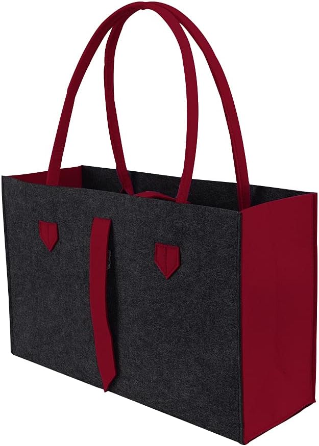 RAIKOU KULT Filz Tasche Shopper; in neuem Design; Filzkorb Einkaufstasche Henkeltasche Zeitungskorb