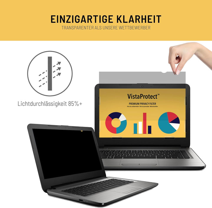 VistaProtect – Premium Blickschutzfilter & Anti-Blaulichtfilter, Privacy Filter Anti Blue Light Blic