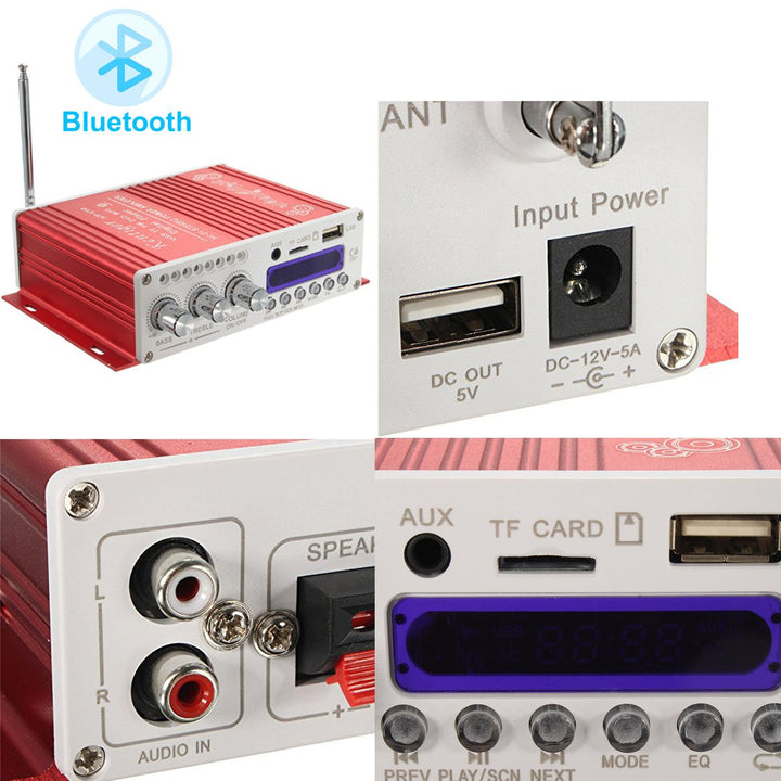 DollaTek Mini Bluetooth Hallo-Fi-Stereo-Audio-AMP Verstärker Bass Booster MP4 12V Unterstützung FM /