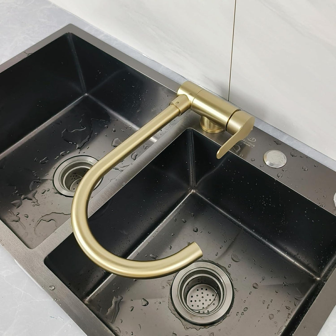 Vorfenster Küchenarmatur Klappbare Wasserhahn Küche Gold Küchenarmatur Unter Fenster B-gebürsteter G