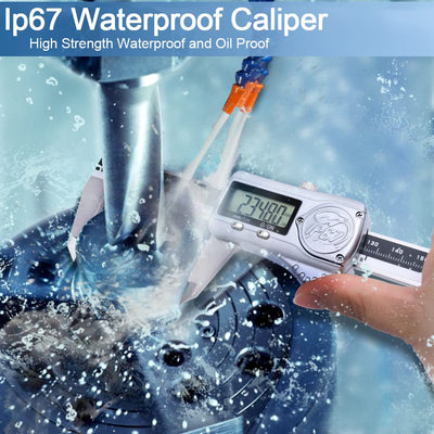 Kynup IP67 Wasserdichter Messschieber Digital, 150mm Schieblehre mit Absoluten Origin, Schieblehre D