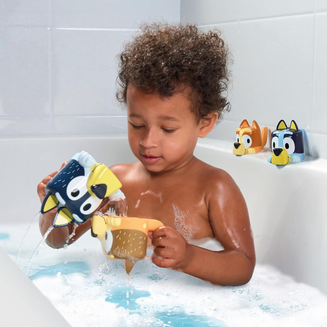 Tomy Toomies Kaffeetassen mit Chilli, Bandit, Bingo und Bluey – stapelbare Tassen für das Bad – offi