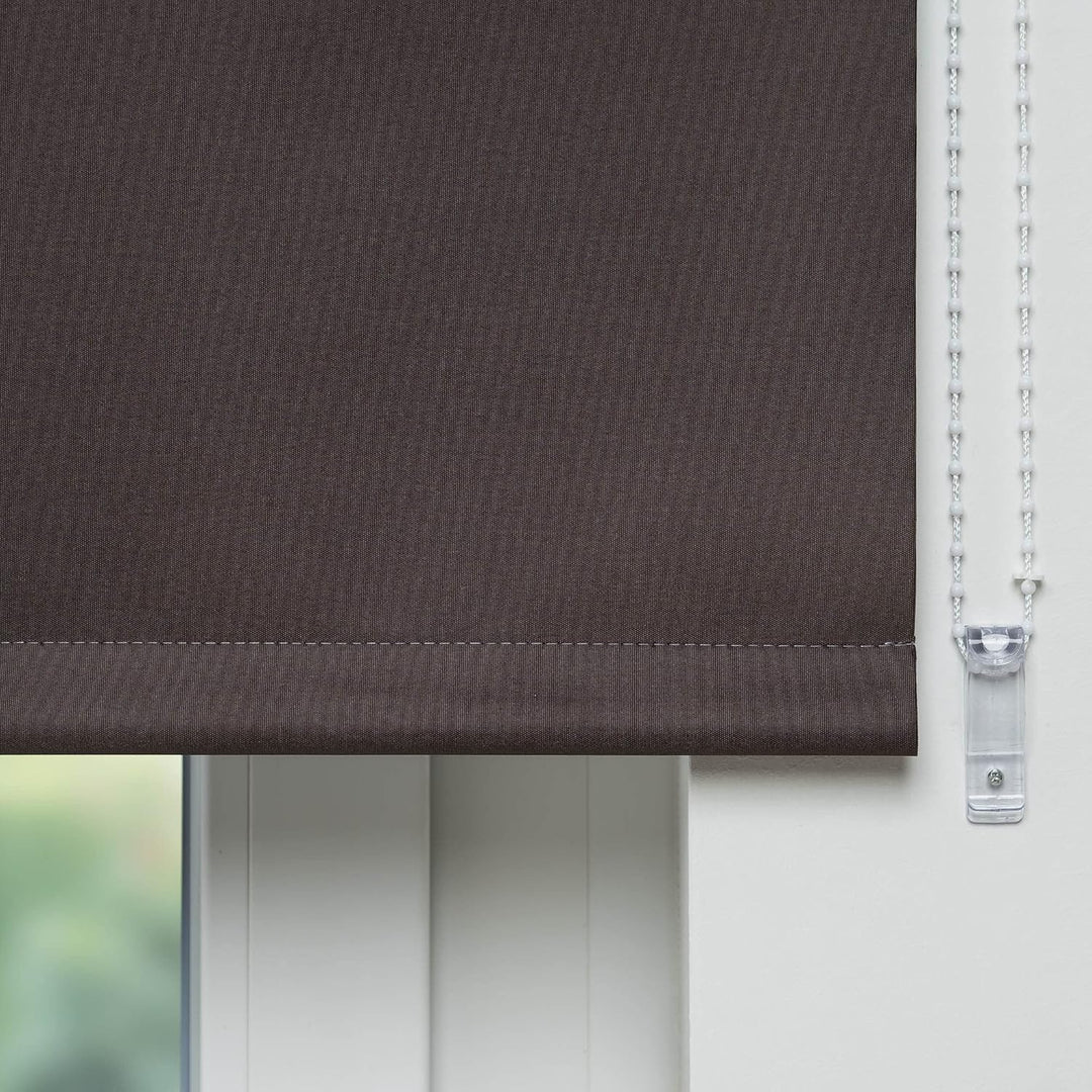 Liedeco® Rollo, Fenster Rollo, Kettenzug-Rollo / 92 x 180 cm (Breite x Höhe), braun/Thermo-Beschicht
