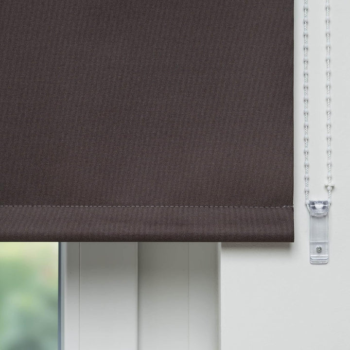 Liedeco® Rollo, Fenster Rollo, Kettenzug-Rollo / 92 x 180 cm (Breite x Höhe), braun/Thermo-Beschicht
