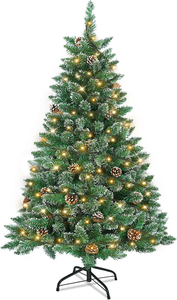 FIVMEN Weihnachtsbaum Künstlich mit Beleuchtung 120 cm PVC Tannenbaum Christbaum Künstlicher mit 120