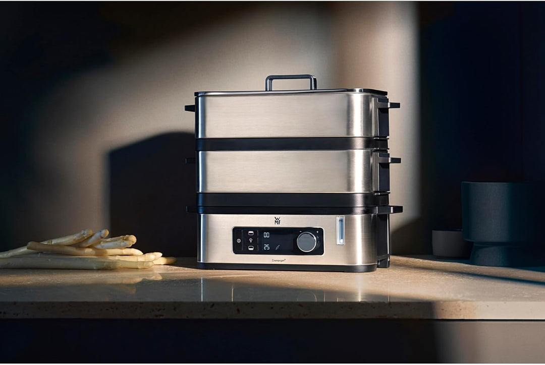 WMF KÜCHENminis Dampfgarer, 2 individuell regulierbare Garräume mit je 2,15 l, Warmhaltefunktion und