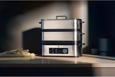 WMF KÜCHENminis Dampfgarer, 2 individuell regulierbare Garräume mit je 2,15 l, Warmhaltefunktion und