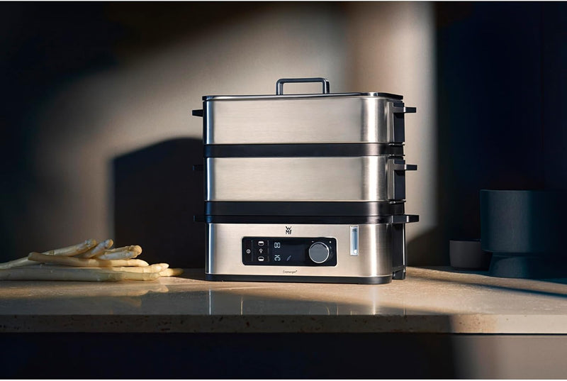 WMF KÜCHENminis Dampfgarer, 2 individuell regulierbare Garräume mit je 2,15 l, Warmhaltefunktion und