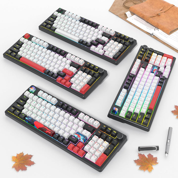 SOLIDEE Verkabelte 95% Mechanische Gaming-Tastatur,Hot-Swap-Fähige Mechanische Tastatur,Gasket Struk