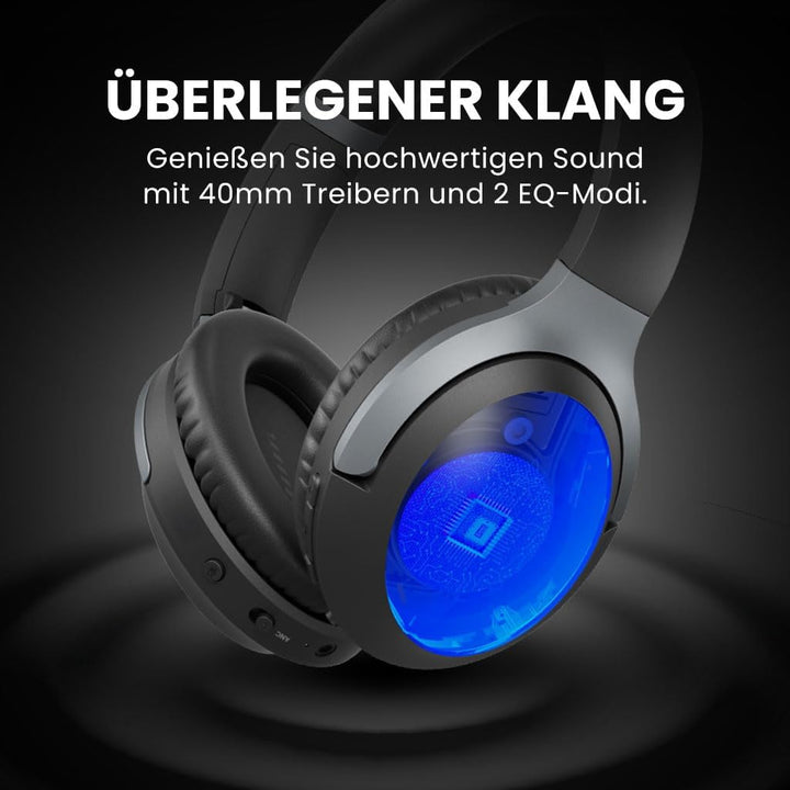 Avantalk Aria Podio 3 – Multipoint Bluetooth Kabellos Headset mit abnehmbarem Noise-Cancelling Mikro