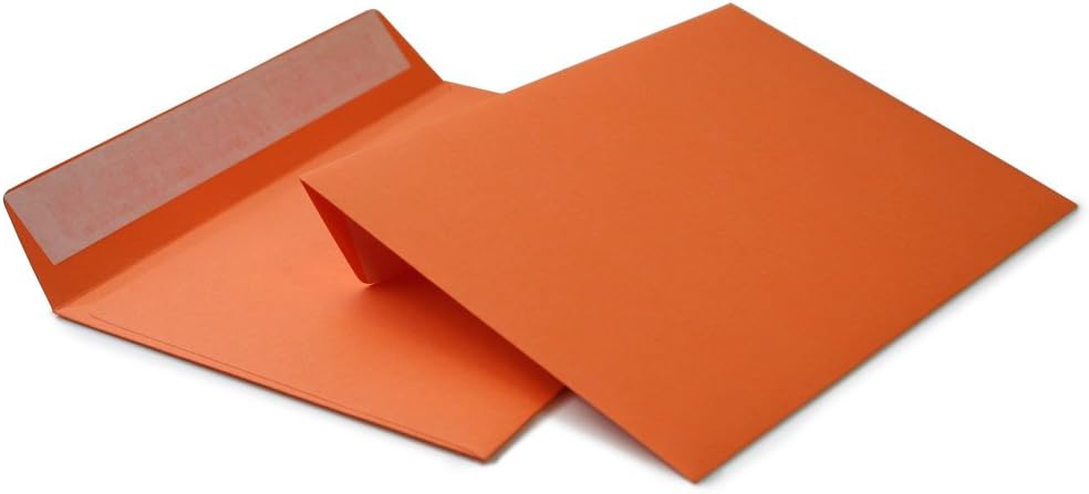 hochwertige Briefumschläge C6 114x162 mm (orange) 120 g/m² ohne Fenster haftklebend (Artikel 505A) (