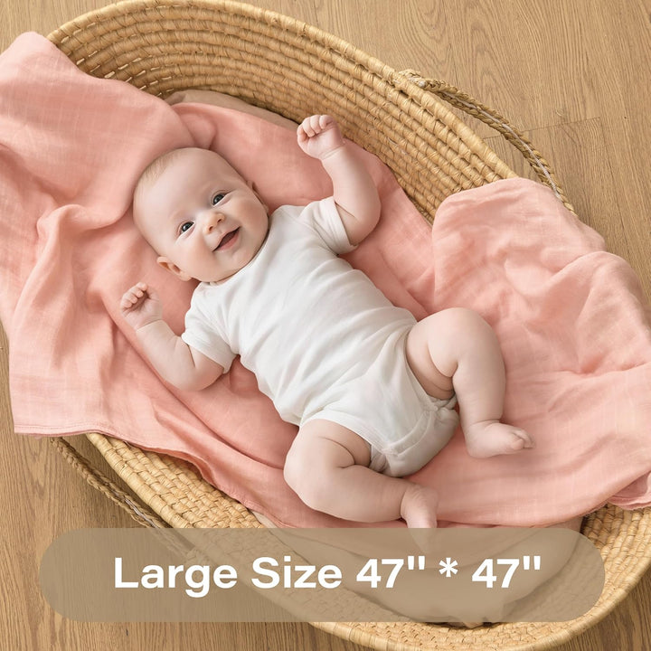 Moonkie Muslin Swaddle Blanket, Essentials Baby Empfangsdecke für Mädchen und Jungen, Säugling tragb