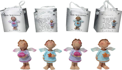 Annastore 24 x Schutzengel in Kleiner Tüte aus Papier - Engel Gastgeschenk Glücksbringer Figur Gesch