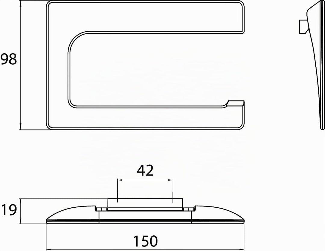 Emco Art Toilettenpapierhalter, Chrom, Klopapierhalter, ohne Deckel, Rollenhalter, Wandmontage - 160