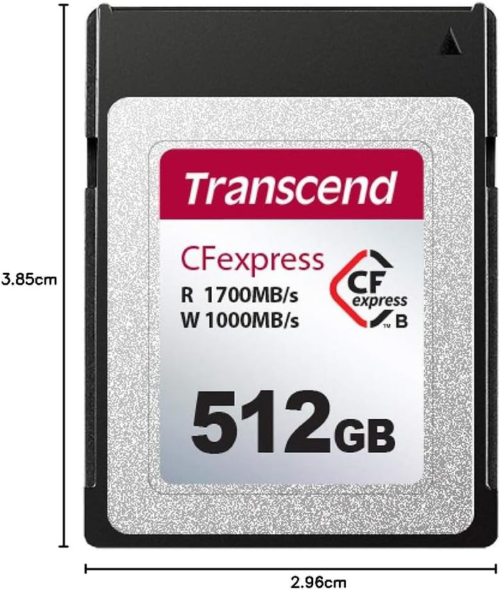 Transcend CFexpress 820 Type B-Speicherkarte TS512GCFE820, Lese-/Schreibgeschwindigkeiten von bis zu