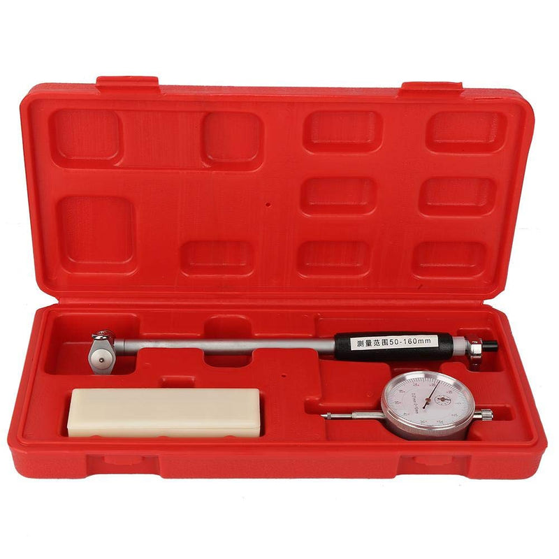 50-160mm Dial Bore Gauge, Walfront Innenzylinder Bohrungslehre Set Zylinder Tool Kit 0.01mm Graduier