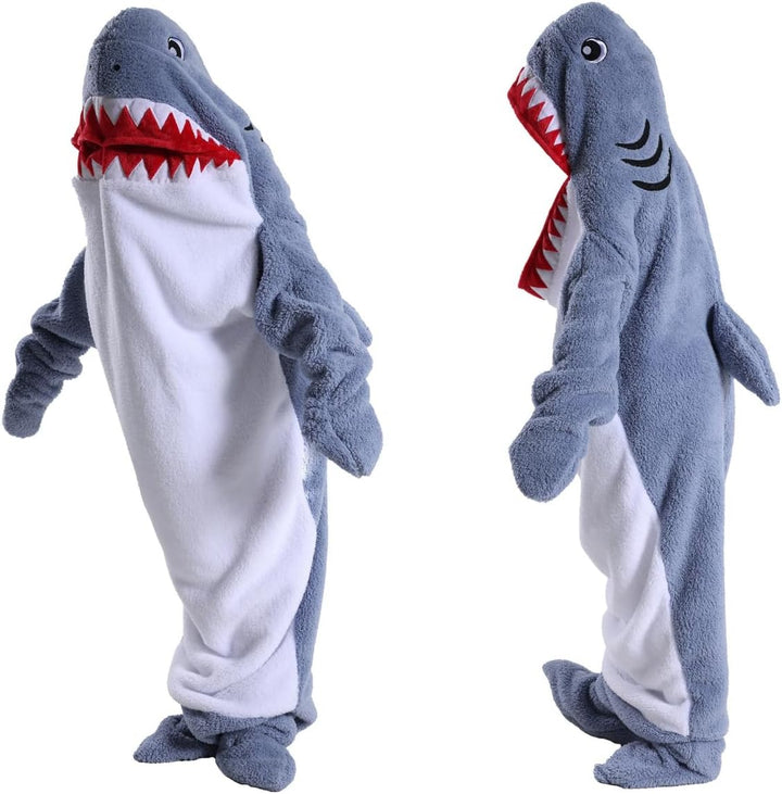 Shamdon Home Collection Hai Decke für Erwachsene Kind, Wearable Shark Blanket Deckenpullover für Dam