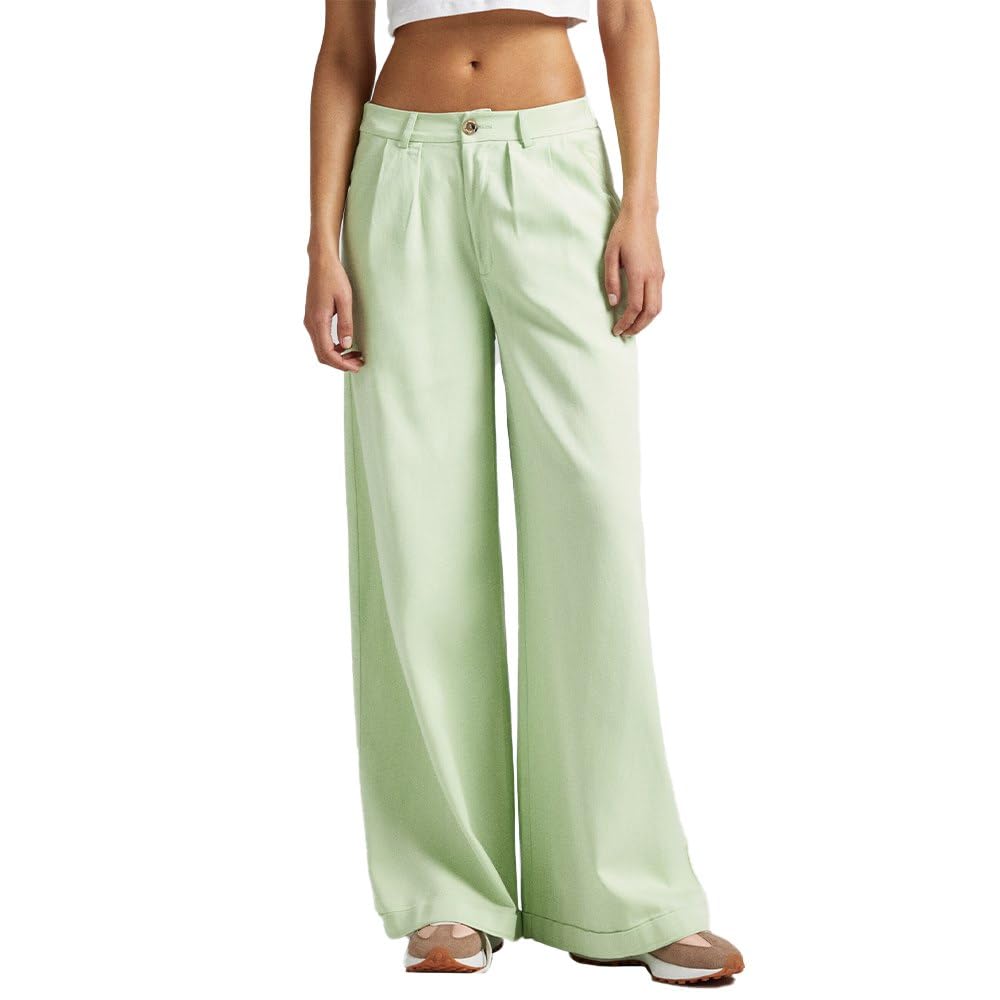 Pepe Jeans Damen Monna Pants S Green (Bleach Green), S Green (Bleach Green)