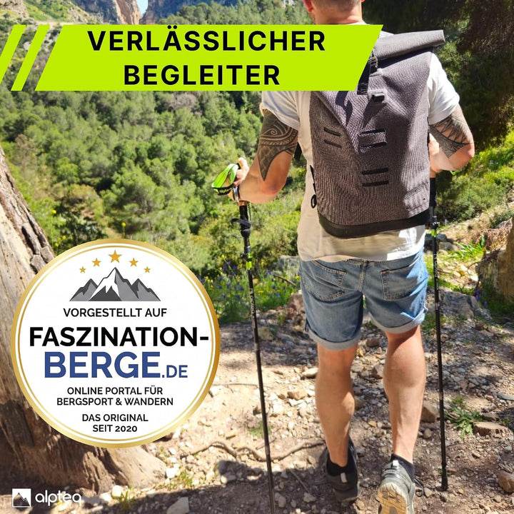 Wanderstöcke faltbar Carbon oder Aluminium mit Korkgriff | Bergsport Trekkingstöcke | Nordic Walking