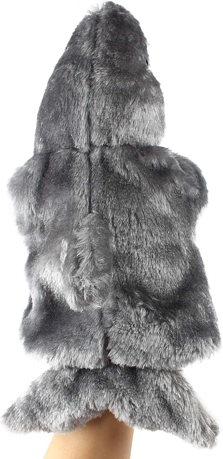 Andux Zone Schöne Plüsch Handpuppe Stofftier Spielzeug (SO-06 Grauer Hai), So-06 Grauer Hai