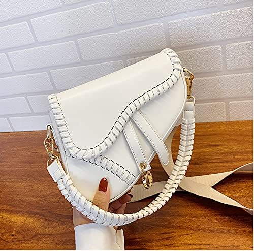 Purfanree Trendige Satteltasche, Clutch, Handtasche, Umhängetasche, Henkeltasche, Schultertasche, Cr